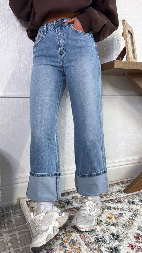 Jaxon Baggy High Rise Denim, VERVET
