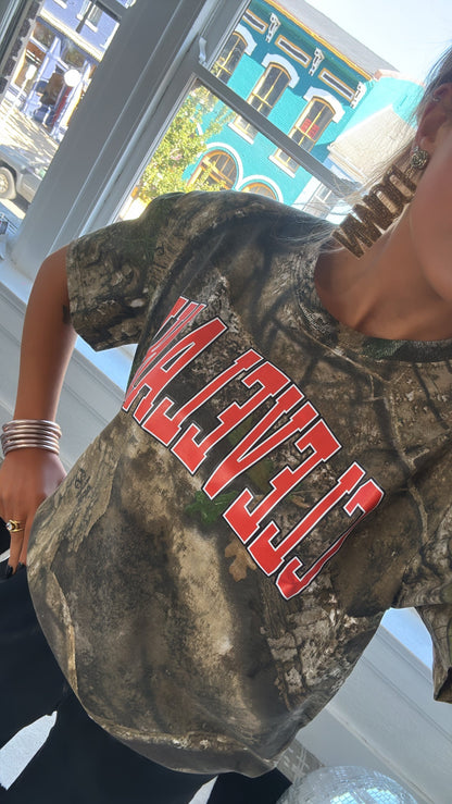 Camo Cleveland Graphic Tee, Orange/Camo