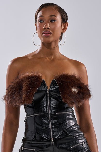 ALL THE BIG ONES CORSET WITH FUR