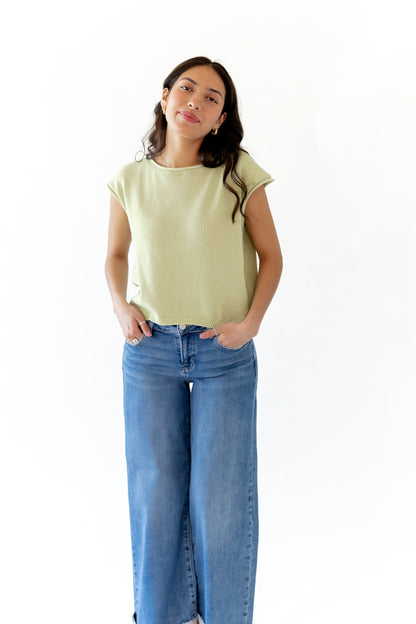Kourt Low-Rise Cuffed Denim