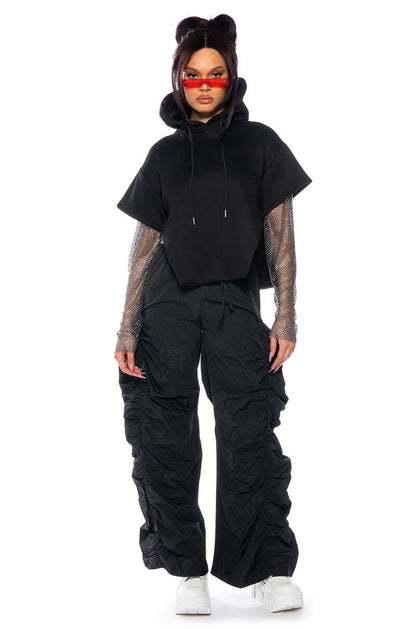 ALLI GOT SHIRT SLEEVE DETAIL HOODIE