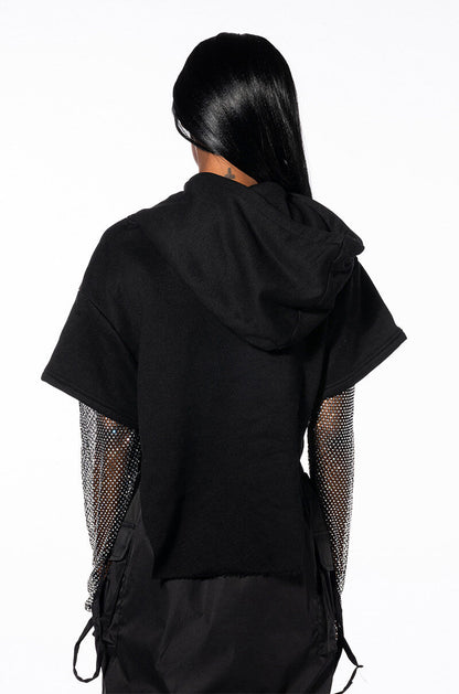ALLI GOT SHIRT SLEEVE DETAIL HOODIE