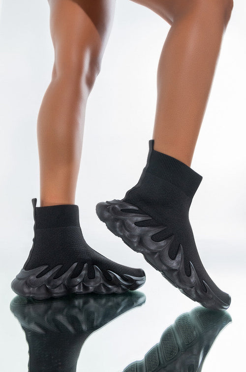 ALL YOU EVER TALK ABOUT FLAT SNEAKER BLACK