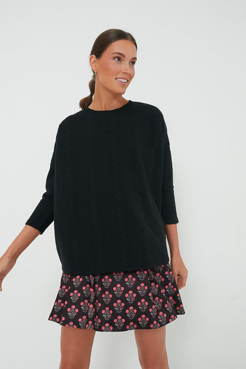 Black Cable Ally Swing Sweatshirt